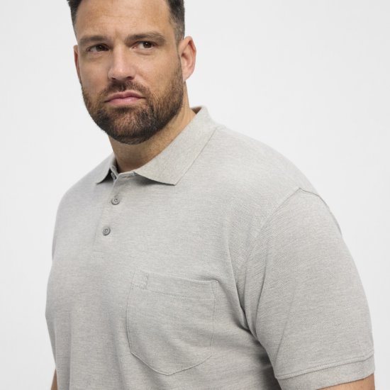 North Latitude Polo Short Sleeve Grey - Polos - Polos homme grande taille