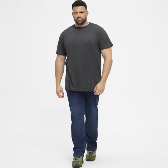North Latitude T-Shirt 2-Pack Dark Grey Melange - T-shirts - T-shirts Homme Grande Taille