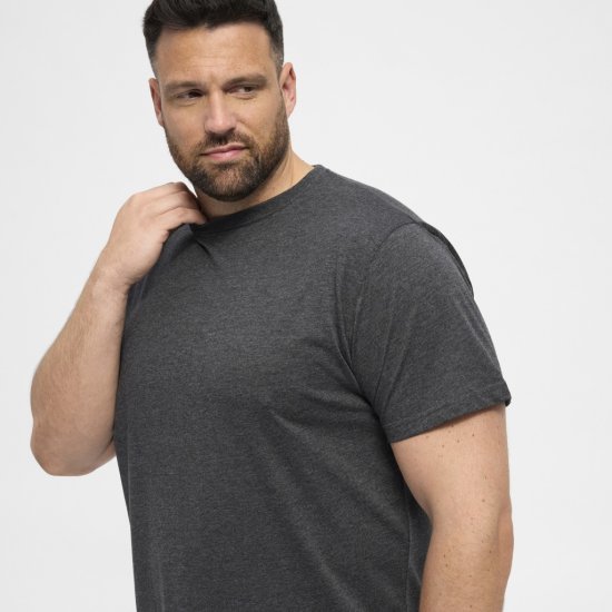 North Latitude T-Shirt 2-Pack Dark Grey Melange - T-shirts - T-shirts Homme Grande Taille