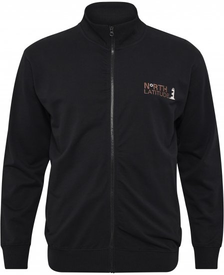 North Latitude Sweatshirt Cardigan Black - Sweatshirts & hoodies - Sweatshirts/Hoodies grande taille homme