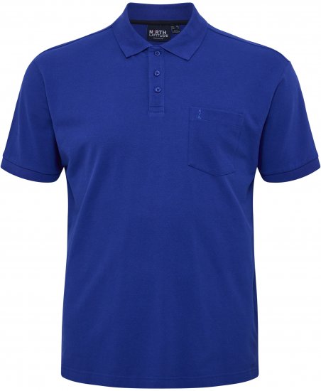 North Latitude Polo Pique Short Sleeve Cobalt Blue - Polos - Polos homme grande taille