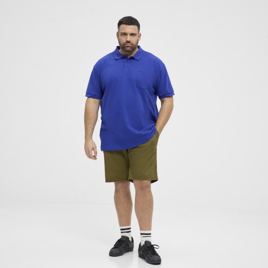 North Latitude Polo Pique Short Sleeve Cobalt Blue - Polos - Polos homme grande taille