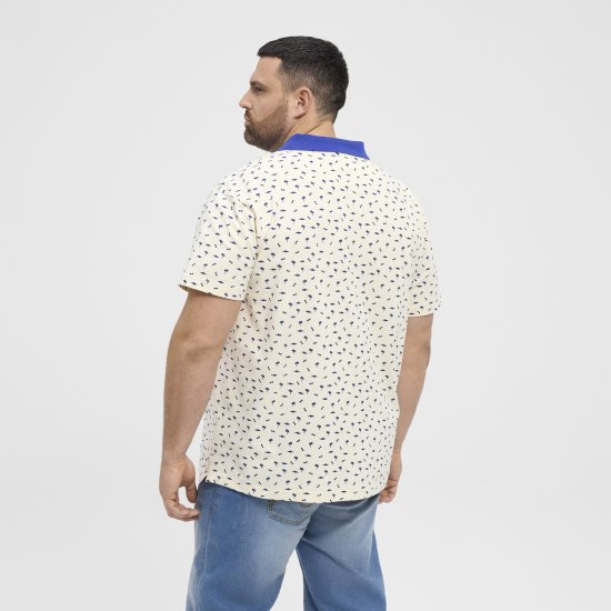 North Latitude Polo Pique Printed Off-White TALL - VÊTEMENTS HOMME MT-6XLT - Vêtements Tall Homme