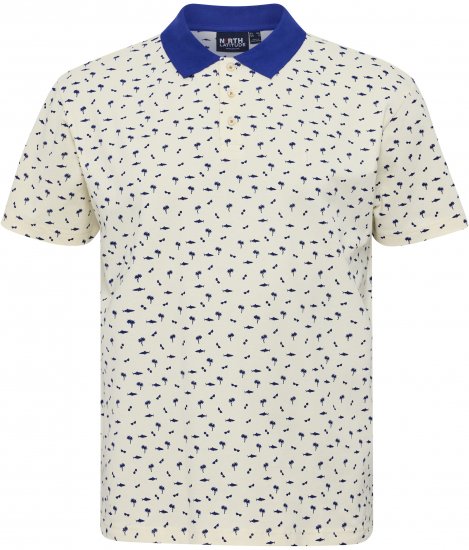 North Latitude Polo Pique Printed Off-White TALL - VÊTEMENTS HOMME MT-6XLT - Vêtements Tall Homme