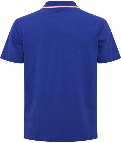 North Latitude Polo Pique V-Neck Blue - Polos - Polos homme grande taille