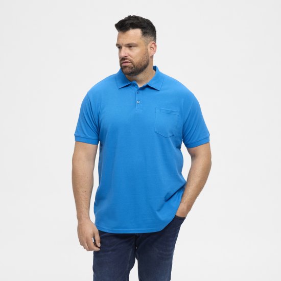North Latitude Polo Short Sleeve Blue - Polos - Polos homme grande taille