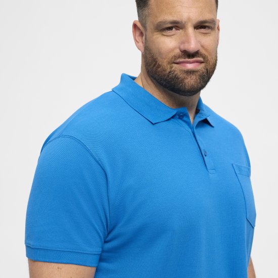 North Latitude Polo Short Sleeve Blue - Polos - Polos homme grande taille