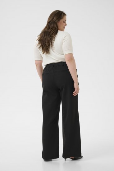Kaffe Curve Halley Pantalon Noir - Jeans & Pantalons Femme Grandes Tailles – Plus Size - 