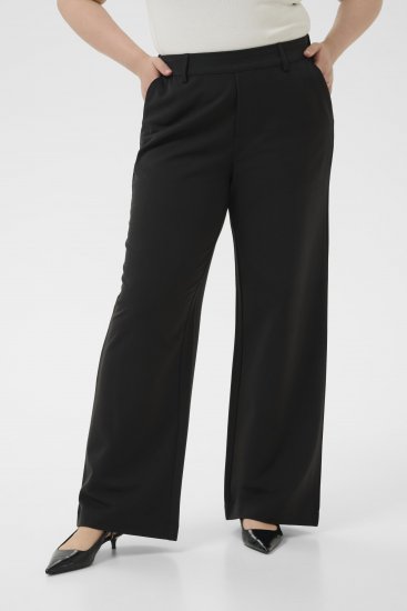 Kaffe Curve Halley Pantalon Noir - Jeans & Pantalons Femme Grandes Tailles – Plus Size - 