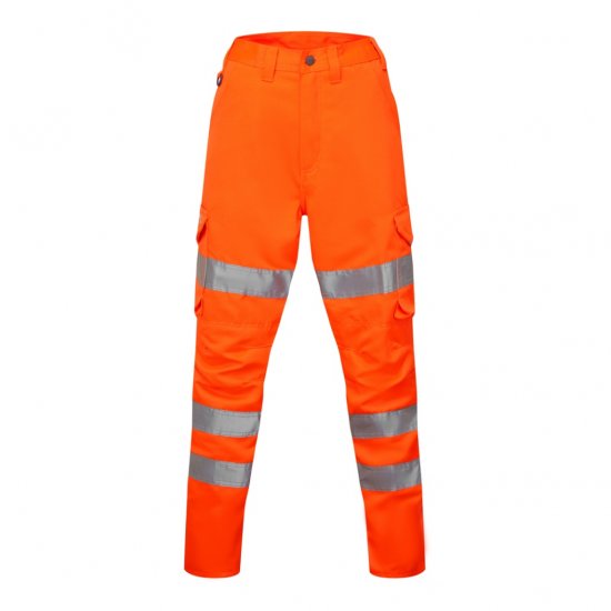 Leo Pennymoor EcoViz Women's Poly/Cotton Cargo Trousers Orange - Vêtements de travail - 