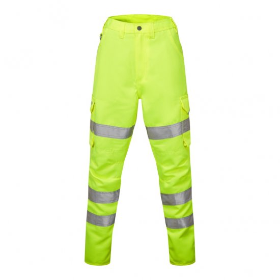 Leo Pennymoor EcoViz Women's Poly/Cotton Cargo Trousers Yellow - Vêtements de travail - 