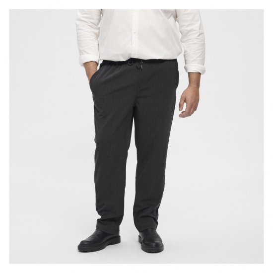 North Latitude Dress Pants Elastic Waist Dark Grey Melange - Pantalons - Pantalons Grande Taille Hommes