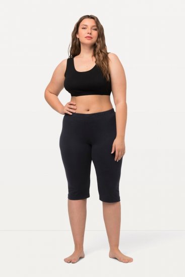 Ulla Popken Stretch Knit Bike Shorts Blue - Ulla Popken - Vêtements Ulla Popken Grande Taille