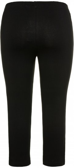Ulla Popken Basic Stretch Knit Capris Black - Jeans & Pantalons Femme Grandes Tailles – Plus Size - 