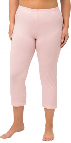 Ulla Popken Basic Stretch Knit Capris Pink - Jeans & Pantalons Femme Grandes Tailles – Plus Size - 