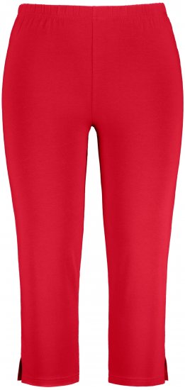 Ulla Popken Basic Stretch Knit Capris Red - Jeans & Pantalons Femme Grandes Tailles – Plus Size - 