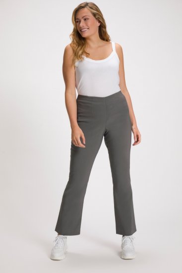 Ulla Popken Classic Stretch Bengaline Comfort Pants Brown - Jeans & Pantalons Femme Grandes Tailles – Plus Size - 