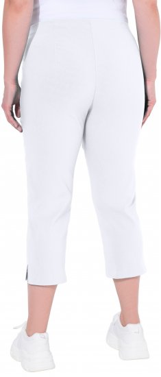 Ulla Popken Stretch Basic Bengaline Capri Pants Snow White - Jeans & Pantalons Femme Grandes Tailles – Plus Size - 