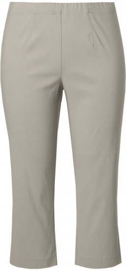 Ulla Popken Stretch Basic Bengaline Capri Pants Grey - Jeans & Pantalons Femme Grandes Tailles – Plus Size - 