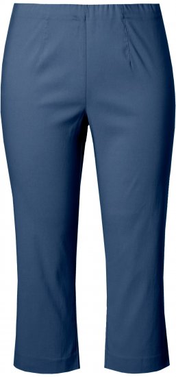 Ulla Popken Stretch Basic Bengaline Capri Pants Denim Blue - Jeans & Pantalons Femme Grandes Tailles – Plus Size - 
