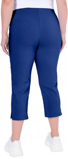 Ulla Popken Stretch Basic Bengaline Capri Pants Blue - Jeans & Pantalons Femme Grandes Tailles – Plus Size - 
