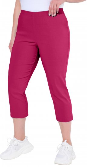 Ulla Popken Stretch Basic Bengaline Capri Pants Pale Lilac - Jeans & Pantalons Femme Grandes Tailles – Plus Size - Jeans & pantalons femme, EU 42-70