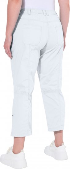 Ulla Popken Roll Tab Hem Stretch Cargo Pants White - Jeans & Pantalons Femme Grandes Tailles – Plus Size - 