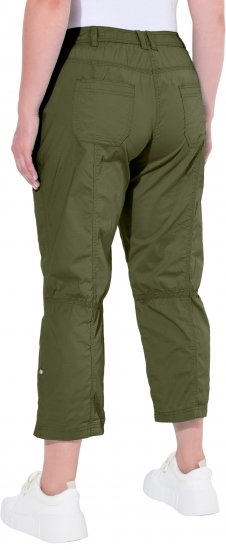 Ulla Popken Roll Tab Hem Stretch Cargo Pants Green - Jeans & Pantalons Femme Grandes Tailles – Plus Size - 