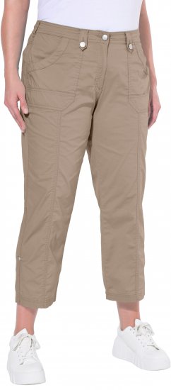 Ulla Popken Roll Tab Hem Stretch Cargo Pants Orange - Jeans & Pantalons Femme Grandes Tailles – Plus Size - 