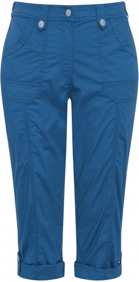 Ulla Popken Roll Tab Hem Stretch Cargo Pants Blue - Jeans & Pantalons Femme Grandes Tailles – Plus Size - 