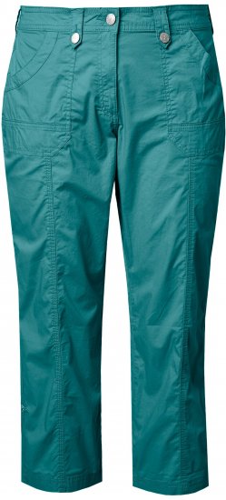Ulla Popken Roll Tab Hem Stretch Cargo Pants Teal - Jeans & Pantalons Femme Grandes Tailles – Plus Size - 