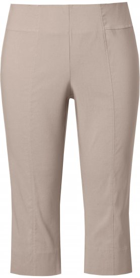 Ulla Popken Bengaline Elastic Waist Stretch Capri Pants Orange - Jeans & Pantalons Femme Grandes Tailles – Plus Size - 
