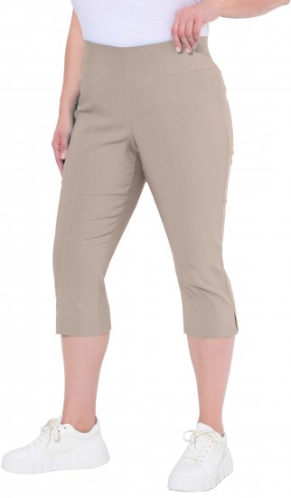 Ulla Popken Bengaline Elastic Waist Stretch Capri Pants Orange - Jeans & Pantalons Femme Grandes Tailles – Plus Size - 