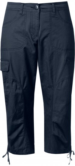 Ulla Popken Stretch Cotton Cargo Crop Pants Navy - Jeans & Pantalons Femme Grandes Tailles – Plus Size - 