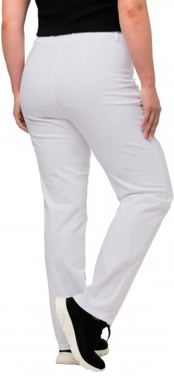 Ulla Popken Summer Pants Mony Snow White - Jeans & Pantalons Femme Grandes Tailles – Plus Size - 