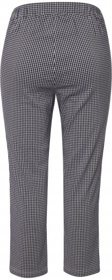 Ulla Popken Check Bengaline Slim Leg Sienna Fit Stretch Crop Pants Navy - Jeans & Pantalons Femme Grandes Tailles – Plus Size - 