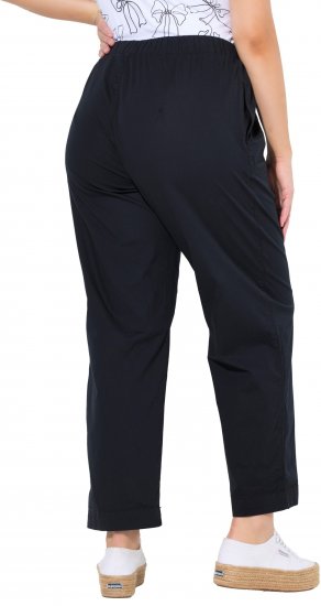 Ulla Popken Wide Leg Ruby Fit Stretch Chino Pants Navy - Jeans & Pantalons Femme Grandes Tailles – Plus Size - 