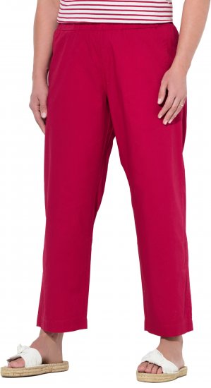 Ulla Popken Wide Leg Ruby Fit Stretch Chino Pants Salsa - Jeans & Pantalons Femme Grandes Tailles – Plus Size - 