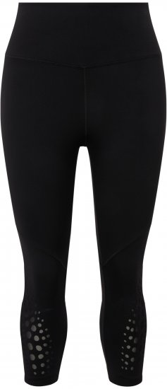Ulla Popken Quick Dry Sport Crop Leggings Black - Jeans & Pantalons Femme Grandes Tailles – Plus Size - 