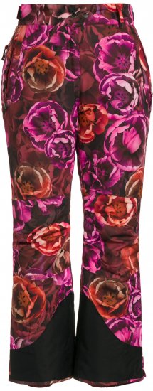 Ulla Popken Hyprar Rose Print Fully Lined Ski Pants Orange - Jeans & Pantalons Femme Grandes Tailles – Plus Size - 