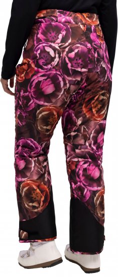 Ulla Popken Hyprar Rose Print Fully Lined Ski Pants Orange - Jeans & Pantalons Femme Grandes Tailles – Plus Size - 