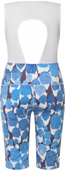 Ulla Popken Abstract Print Padded Cycling Shorts With Suspenders White - Jeans & Pantalons Femme Grandes Tailles – Plus Size - 