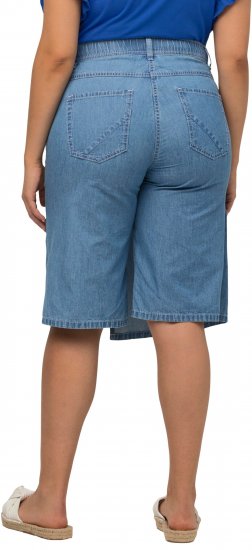 Ulla Popken Denim Wrap Look Skort Blue Denim - Jeans & Pantalons Femme Grandes Tailles – Plus Size - 