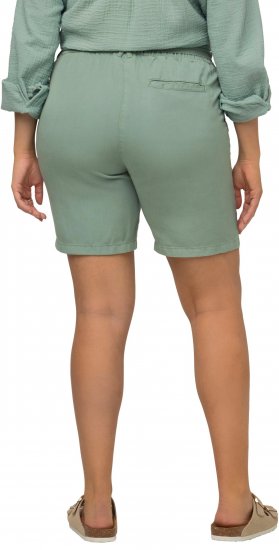 Ulla Popken Tie Belt Lyocell Shorts Moss Green - Jeans & Pantalons Femme Grandes Tailles – Plus Size - 