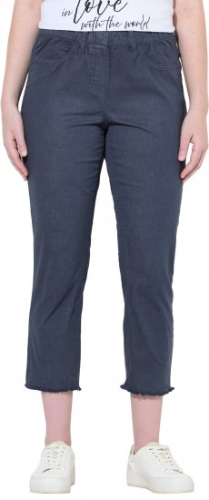 Ulla Popken Stretch Blend Bengaline Pants Navy - Jeans & Pantalons Femme Grandes Tailles – Plus Size - 