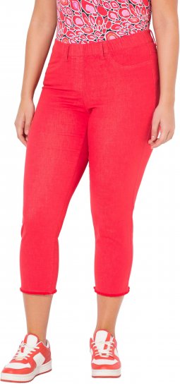 Ulla Popken Stretch Blend Bengaline Pants Neon Red - Jeans & Pantalons Femme Grandes Tailles – Plus Size - 