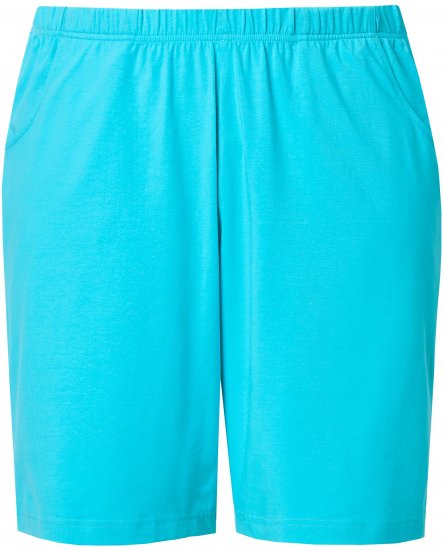 Ulla Popken Stretch Knit Bermuda Shorts Blue - Jeans & Pantalons Femme Grandes Tailles – Plus Size - 