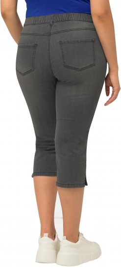 Ulla Popken Basic Capri Sarah Fit Jeans Gray - Jeans & Pantalons Femme Grandes Tailles – Plus Size - 
