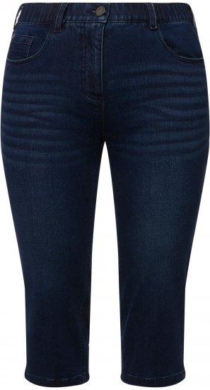 Ulla Popken Basic Capri Sarah Fit Jeans Denim Blue - Jeans & Pantalons Femme Grandes Tailles – Plus Size - 