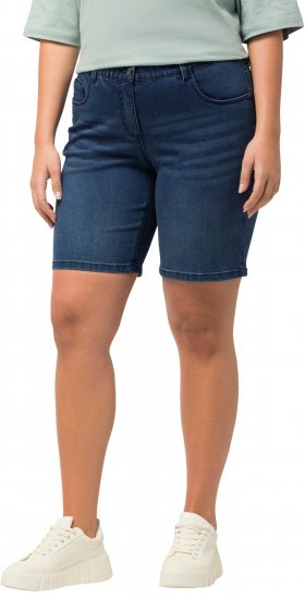 Ulla Popken Basic Denim Mandy Bermuda Shorts Light Blue Denim - Jeans & Pantalons Femme Grandes Tailles – Plus Size - 